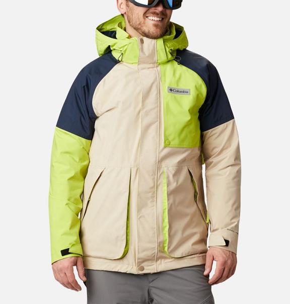 Columbia Post Canyon Ski Jacket Khaki Navy For Men's NZ59120 New Zealand